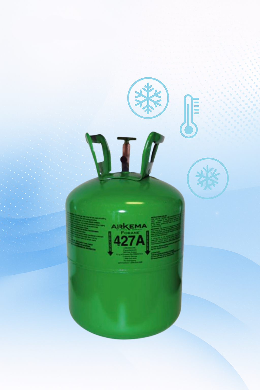 R-427A Premium Grade 25 LB Refrigerant Cylinder for HVAC Systems